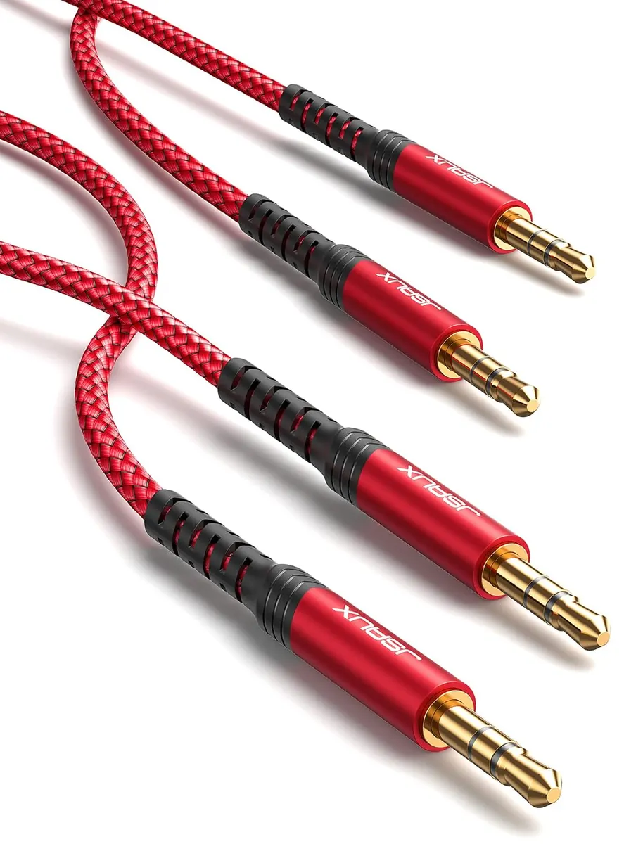 JSAUX Cable Jack 3.5mm Câble Aux Audio Jack en Nylon pour écouteurs, Samsung Galaxy S10 S9 S8