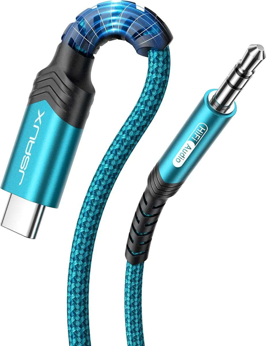 JSAUX Câble USB C vers 3,5mm Jack 1m, Type C vers 3.5mm Mâle Adaptateur Jack Stéréo Voiture auxiliaire…