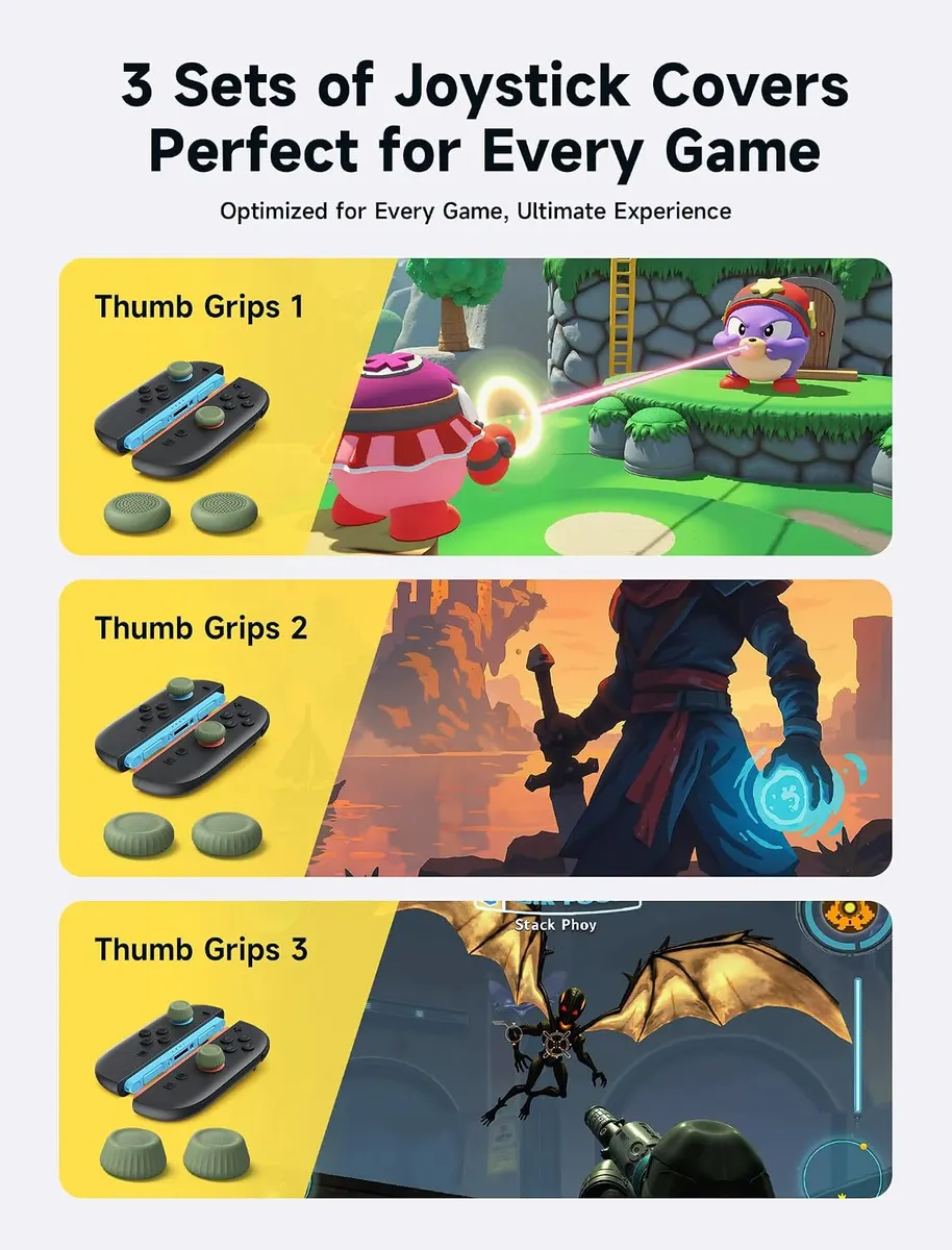 JSAUX grips de pouce pour Nintendo Switch 2 : vue complémentaire 3