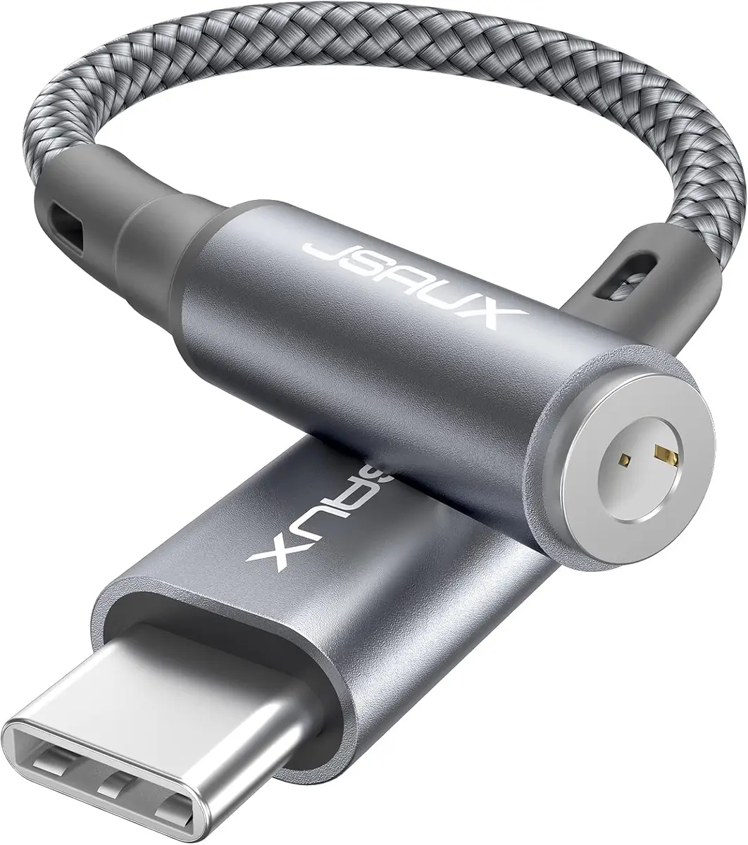JSAUX Adaptateur USB C Vers Jack 3,5 mm, Prise Jack Type C, Adaptateur Audio Auxiliaire pour iPhone 16…