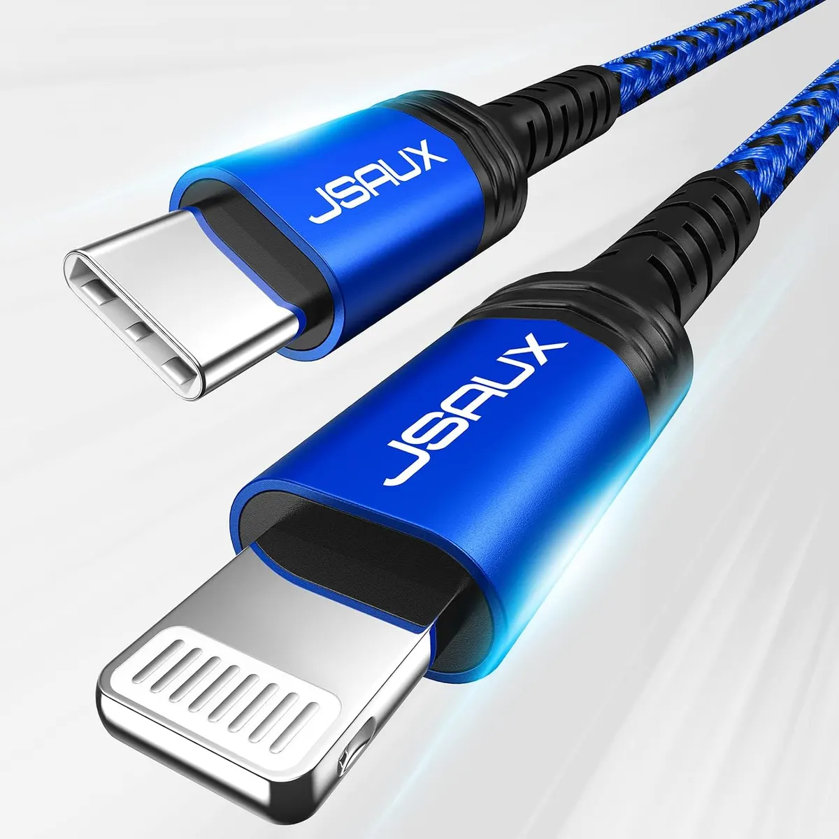 JSAUX Câble USB C to Lightning 1.8m, [certifié Apple MFi] cordon de chargement rapide USB C Compatible avec…