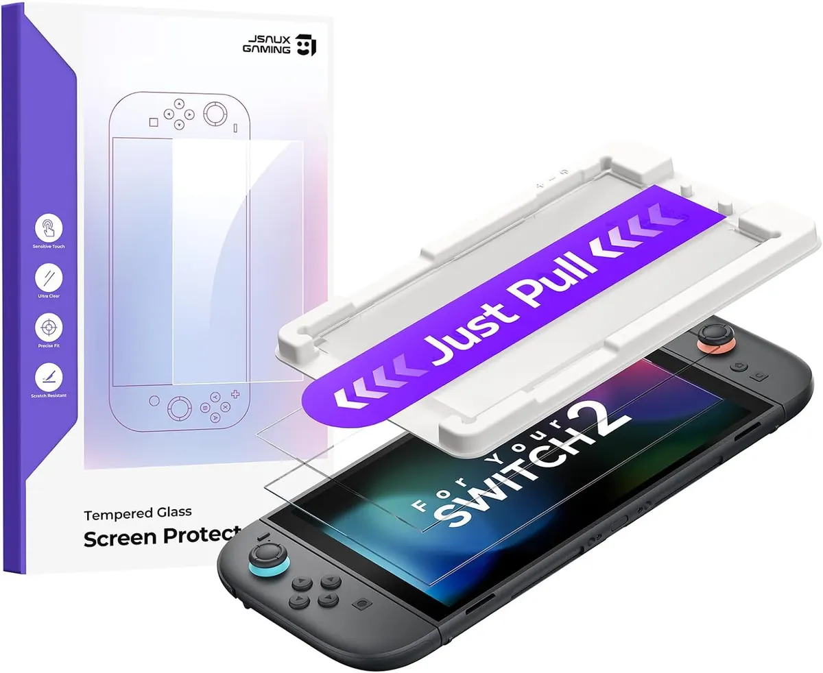 JSAUX Verre Trempé Ultra HD Amélioré pour Nintendo Switch 2, Lot de 2