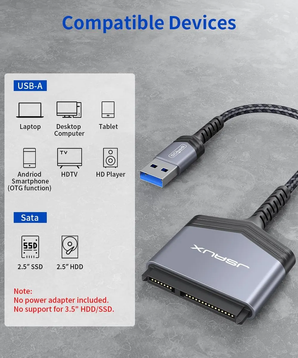 JSAUX Adaptateur SATA USB 3.0 : vue complémentaire 3