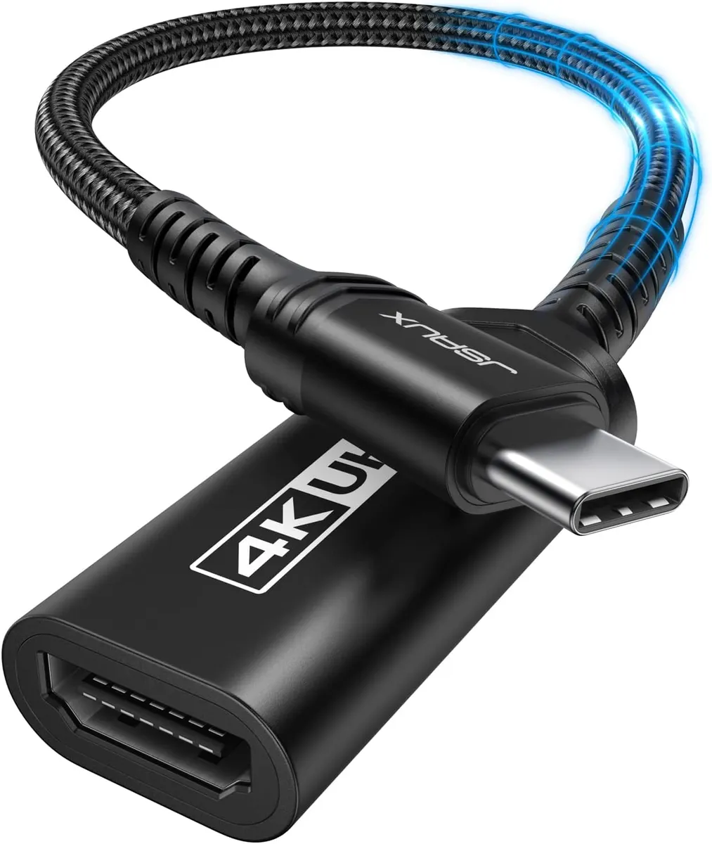 JSAUX Adaptateur USB C HDMI 4K, USB Type C Thunderbolt3 vers HDMI Compatible avec MacBook Pro/Air, Dell XPS…