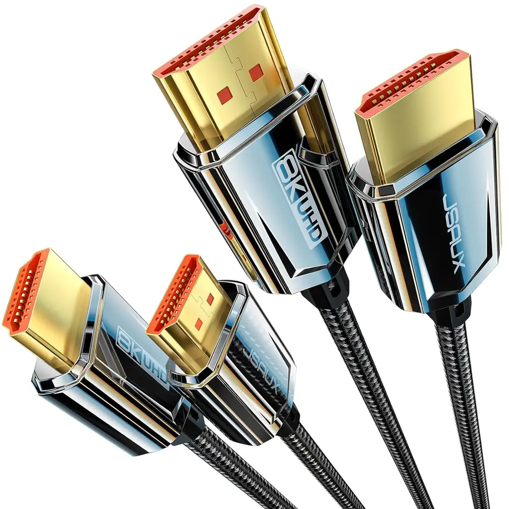 JSAUX 2 Stück 8K HDMI Kabel 2M, HDMI 2.1 Kabel Ultra High Speed 48Gbps, (10K@60Hz 8K@120Hz 4K@240Hz) HDMI…