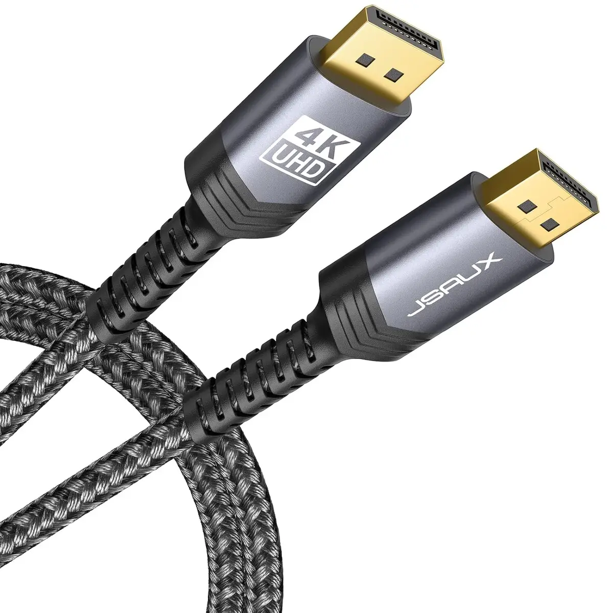 JSAUX DisplayPort to Display Port Cable 1M, DP Cable (4K@60Hz,2K@165Hz,2K@144Hz), Nylon Braided Compatible…
