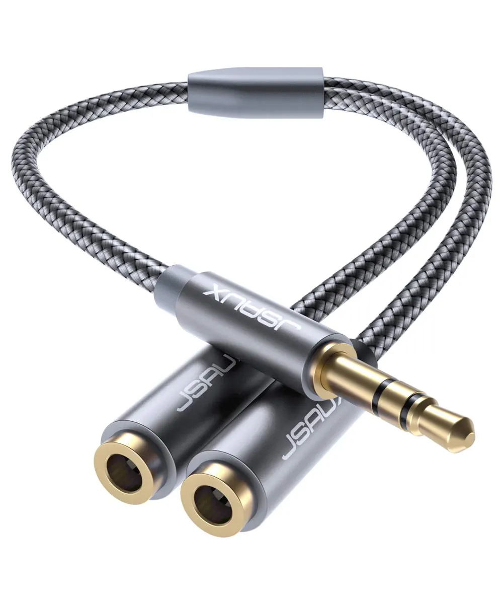 JSAUX Câble USB C vers Jack AUX 1M, USBC vers Jack 3,5 mm Adaptateur pour Casque de Voiture Câble