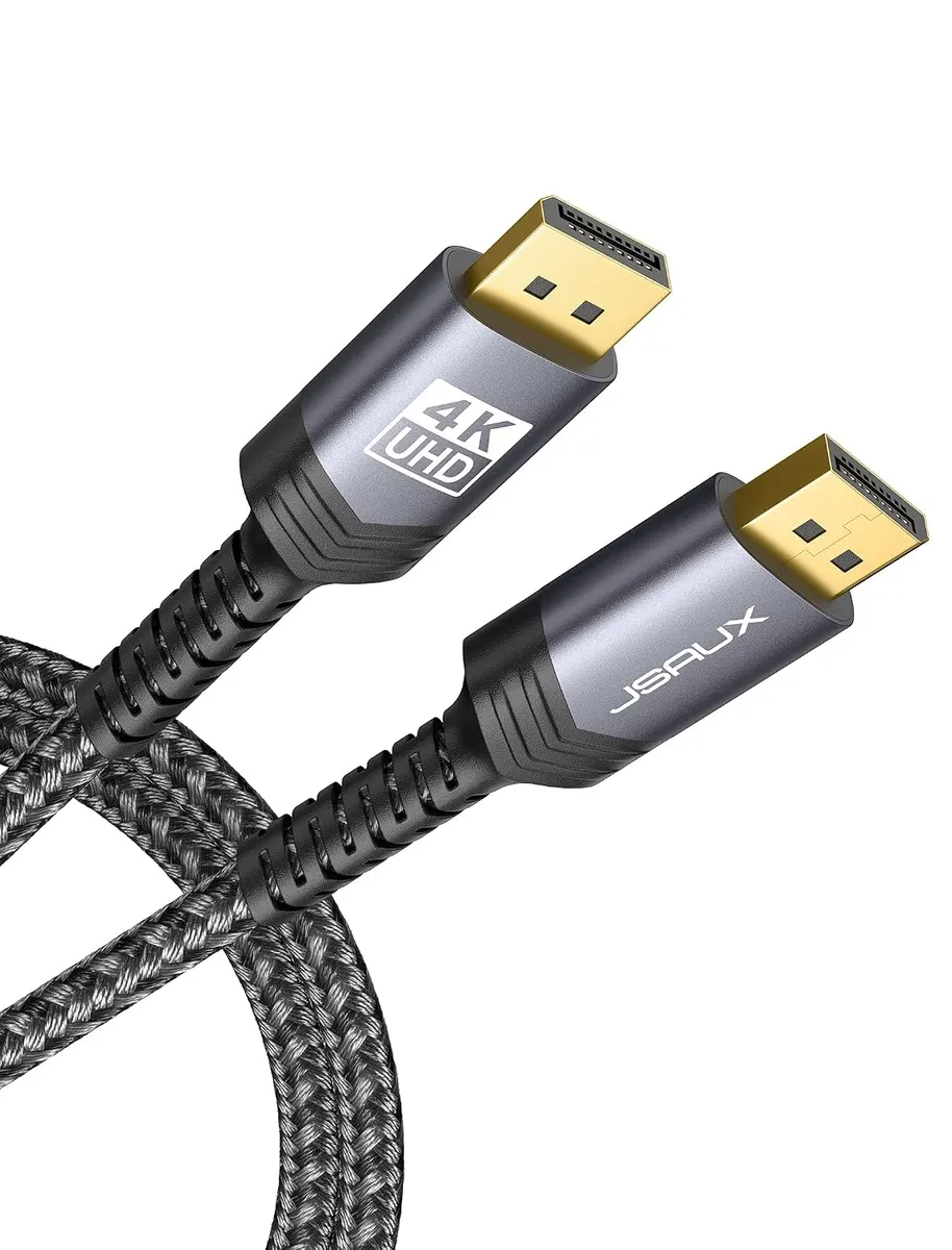 JSAUX Câble Displayport 1 m, câble DP (4K @ 60 Hz, 2K @ 165 Hz, 2 K @ 144 Hz), prise en charge DisplayPort…