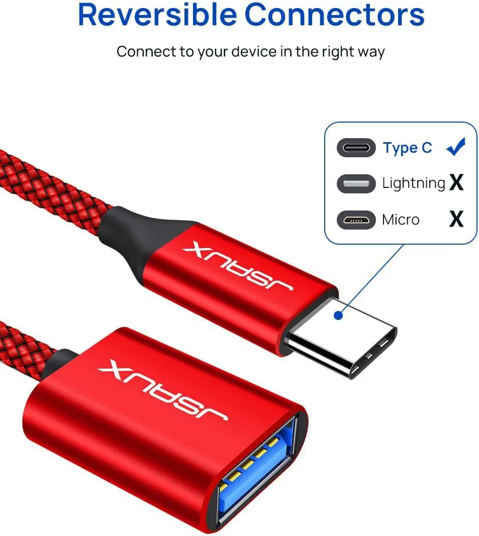 JSAUX Adaptateur USB A vers USB C : vue complémentaire 2