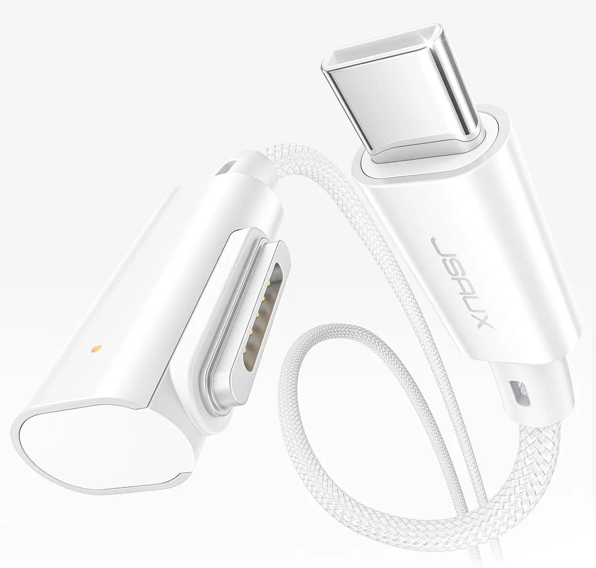 JSAUX Câble USB C vers magnétique 3 140 W 2 m à angle droit, compatible avec MacBook Air 2023/2022 (M2),…