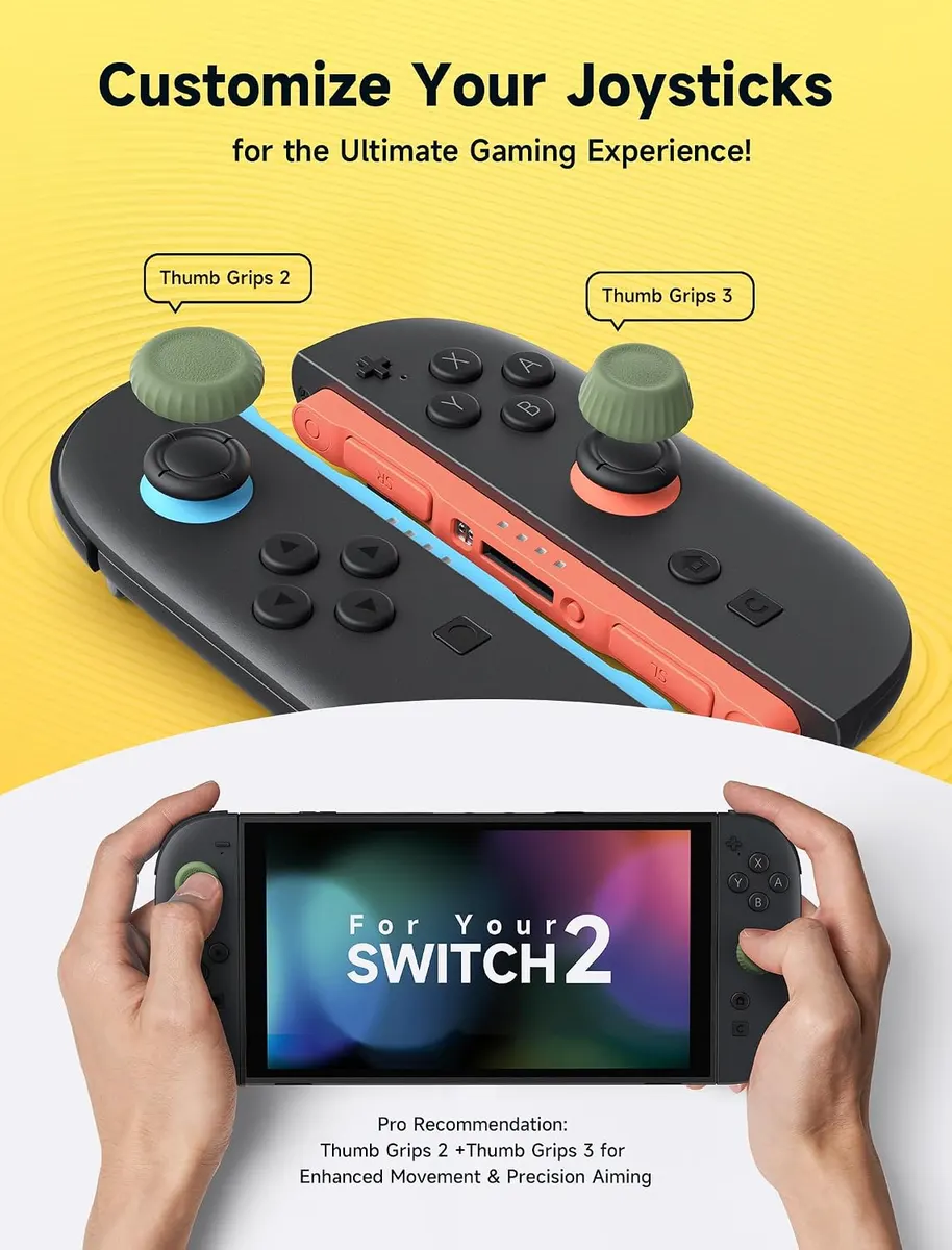 JSAUX grips de pouce pour Nintendo Switch 2 : vue complémentaire 2