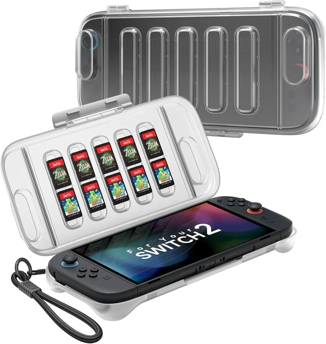 JSAUX Étui Rigide Protecteur Compatible avec Nintendo Switch 2 (2025), Coque de Transport Rigide, Fente…