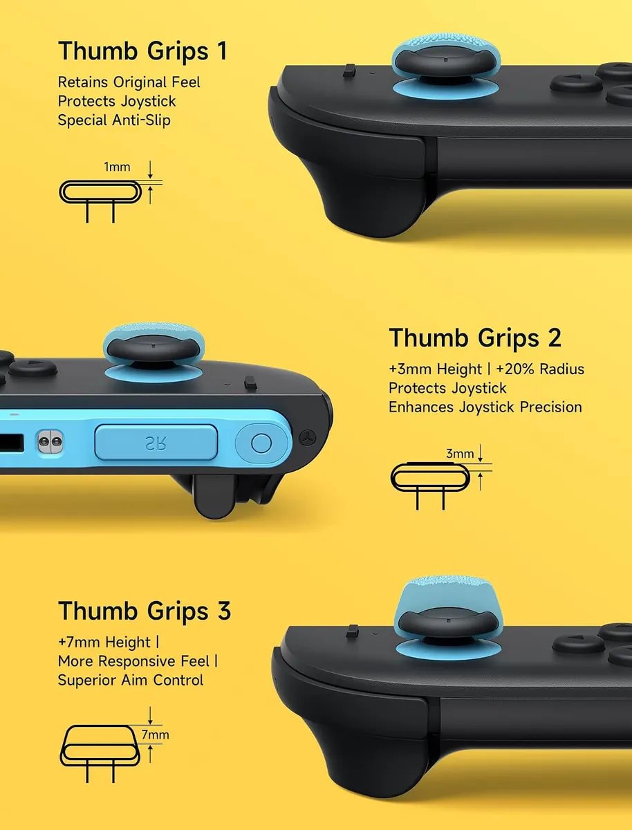 JSAUX grips de pouce pour Nintendo Switch 2 : vue complémentaire 2
