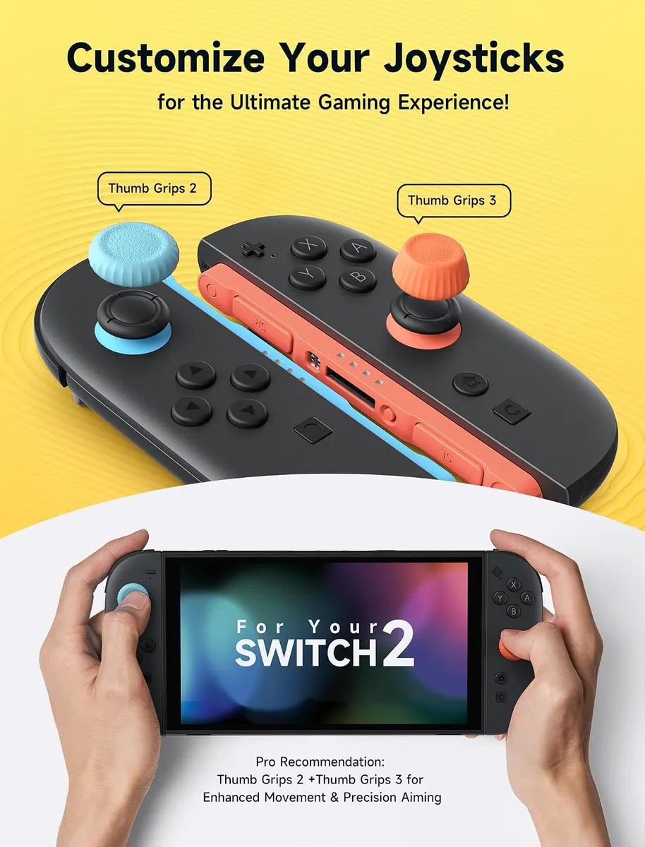 JSAUX grips de pouce pour Nintendo Switch 2 : vue complémentaire 3