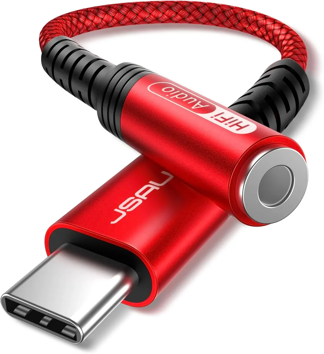 JSAUX Adaptateur USB C pour Casque Aux, USB C vers Jack 3.5 Adaptateur Audio pour Samsung S22/S21/S20/S20…