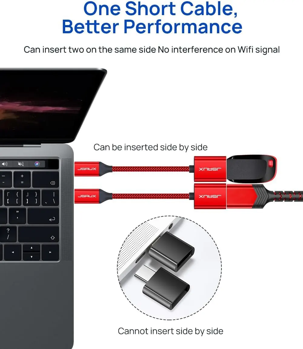 JSAUX Adaptateur USB A vers USB C : vue complémentaire 1