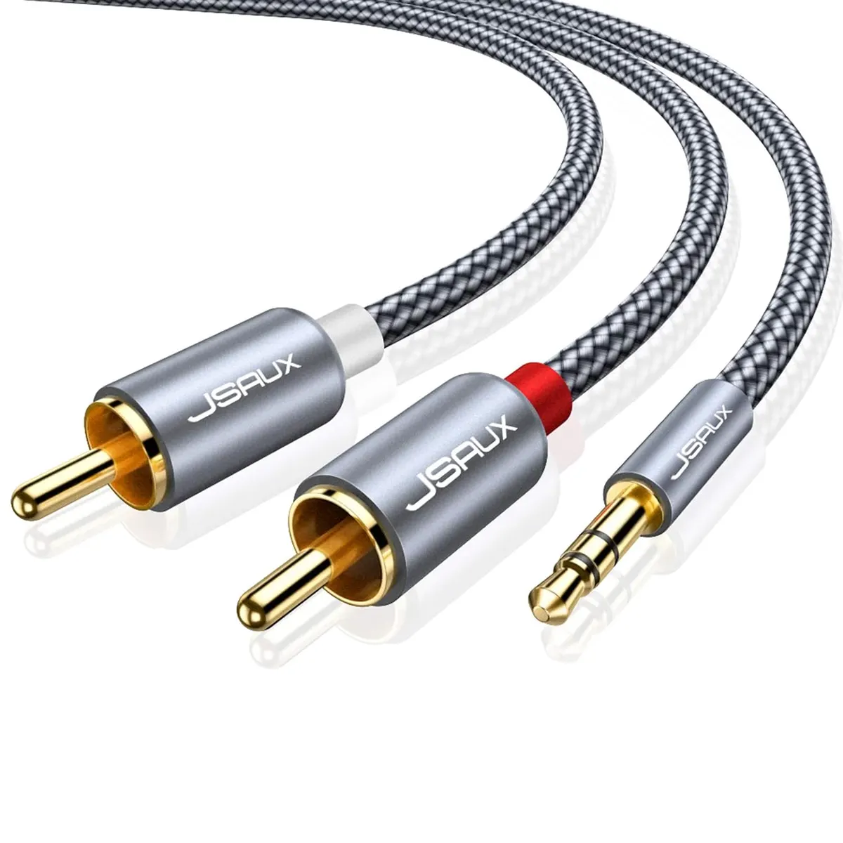 JSAUX Câble Cinch Jack Audio 3.5mm Mâle vers 2 RCA Mâle Câble RCA Jack Stéréo Compatible avec TV PC…
