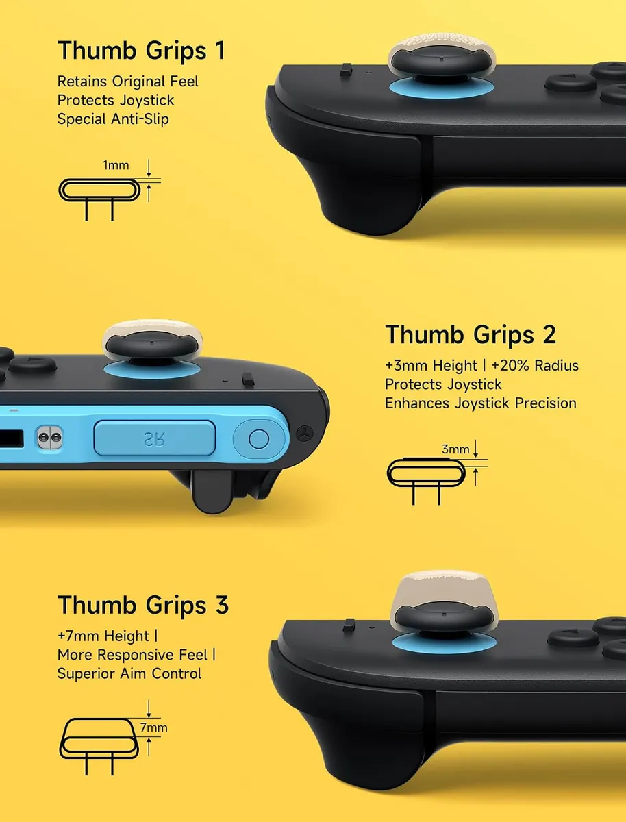 JSAUX grips de pouce pour Nintendo Switch 2 : vue complémentaire 1