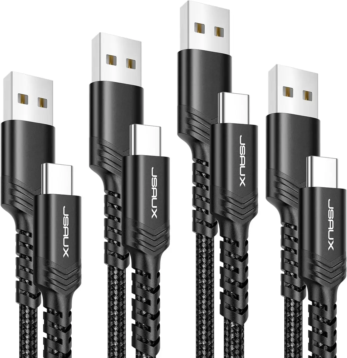 JSAUX Câble USB Type C [Lot de 4 1M 1M 2M 3M] Câble de Chargeur USB C 3.1A Charge Rapide Compatible avec…