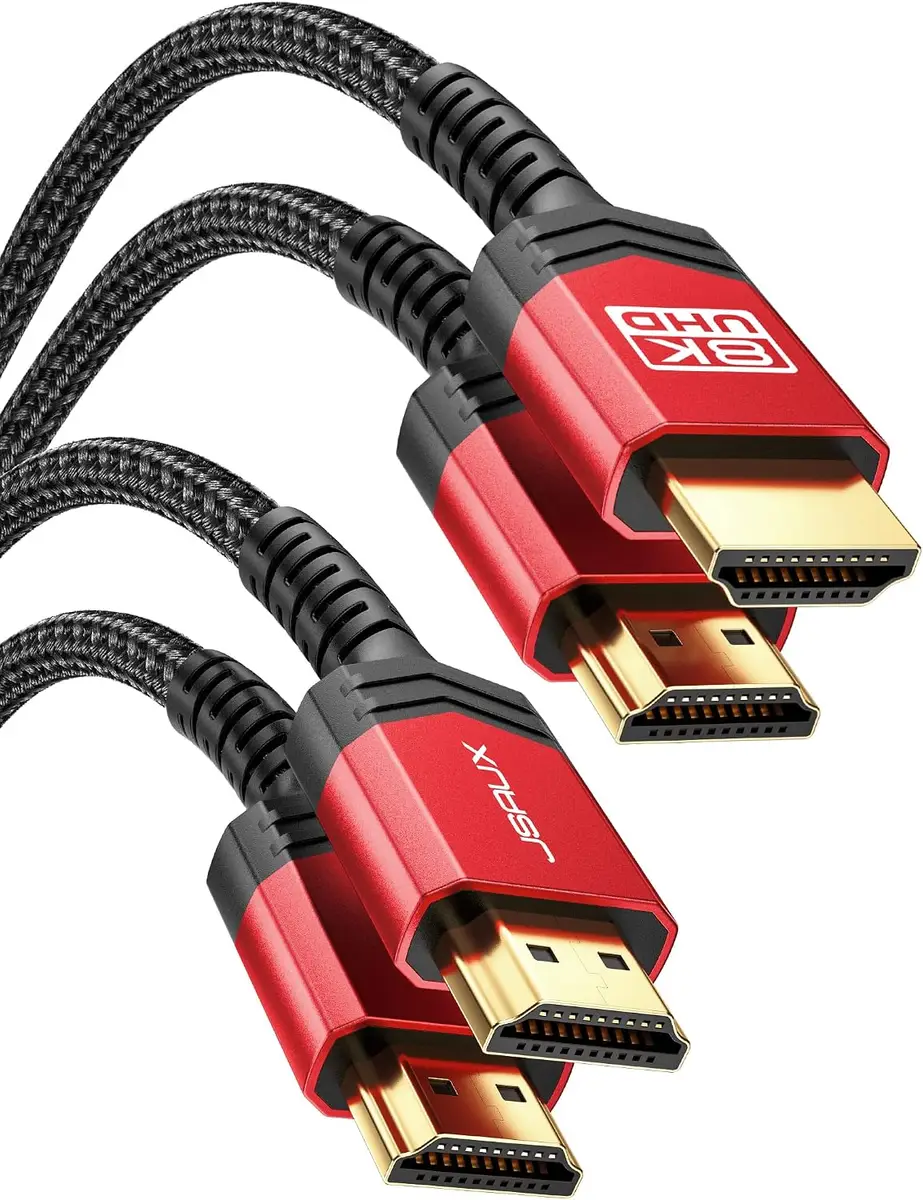 JSAUX Câble HDMI 8K 3 Metros, JSAUX Câble HDMI 2.1 Highspeed Ethernet 48Gbps 8K@60Hz,4K@120Hz,UHD HDR 10…