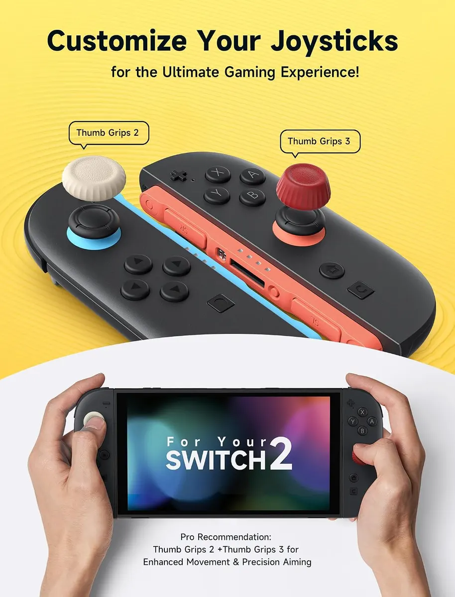 JSAUX grips de pouce pour Nintendo Switch 2 : vue complémentaire 2