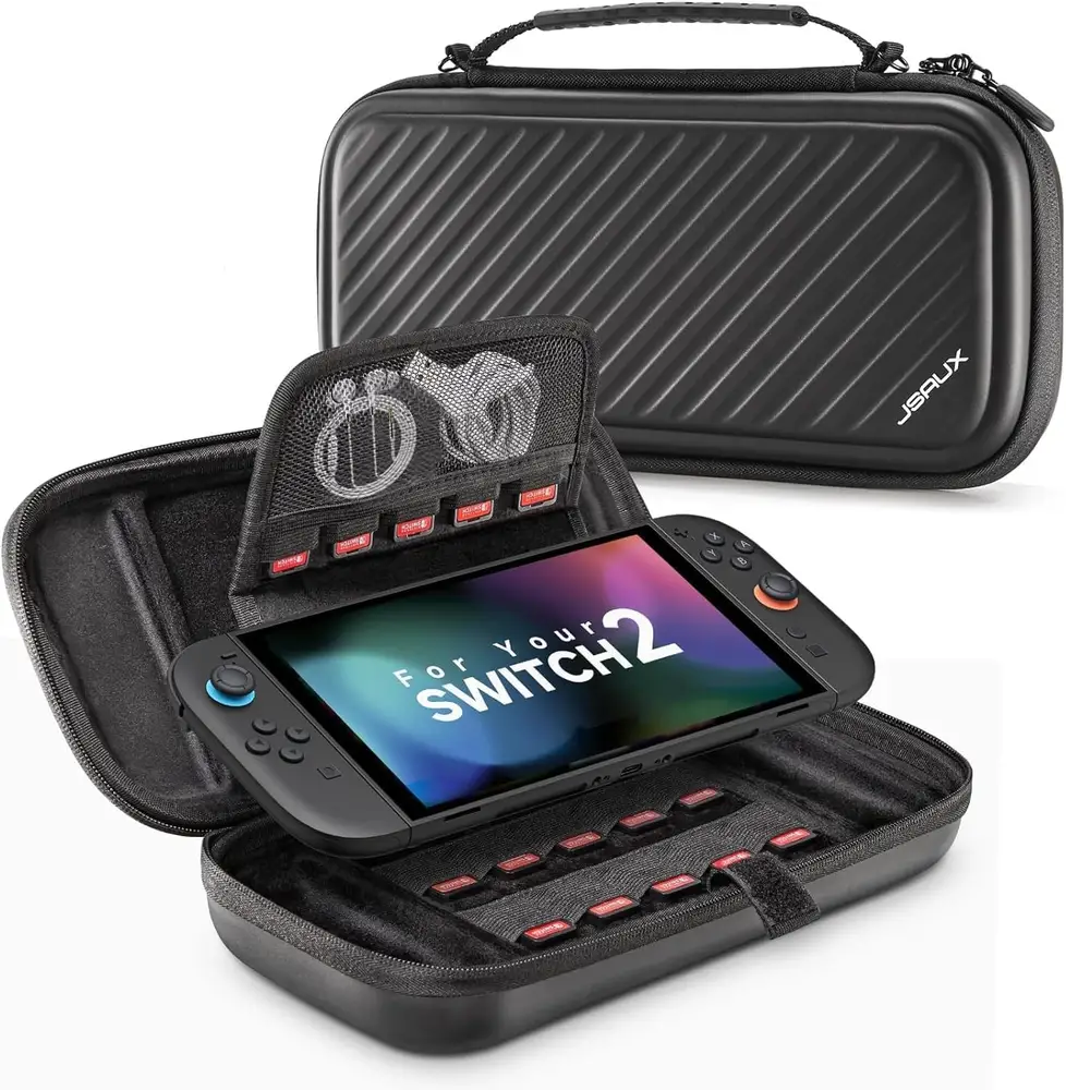 JSAUX Étui Compatible avec la Nintendo Switch 2 2025, Étui Protecteur à Coque Dure avec 15 Fentes pour…