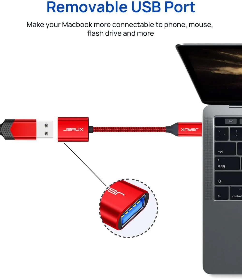 JSAUX Adaptateur USB A vers USB C : vue complémentaire 3