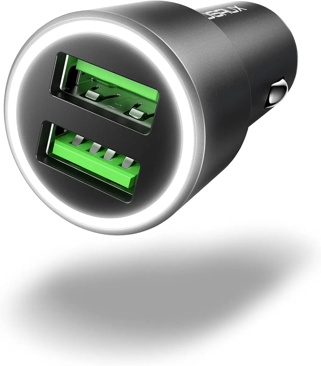 JSAUX Allume Cigare USB, Chargeur Allume Cigare USB [Dual QC3.0 Port] 36W/6A [All Metal] Chargeur Voiture…