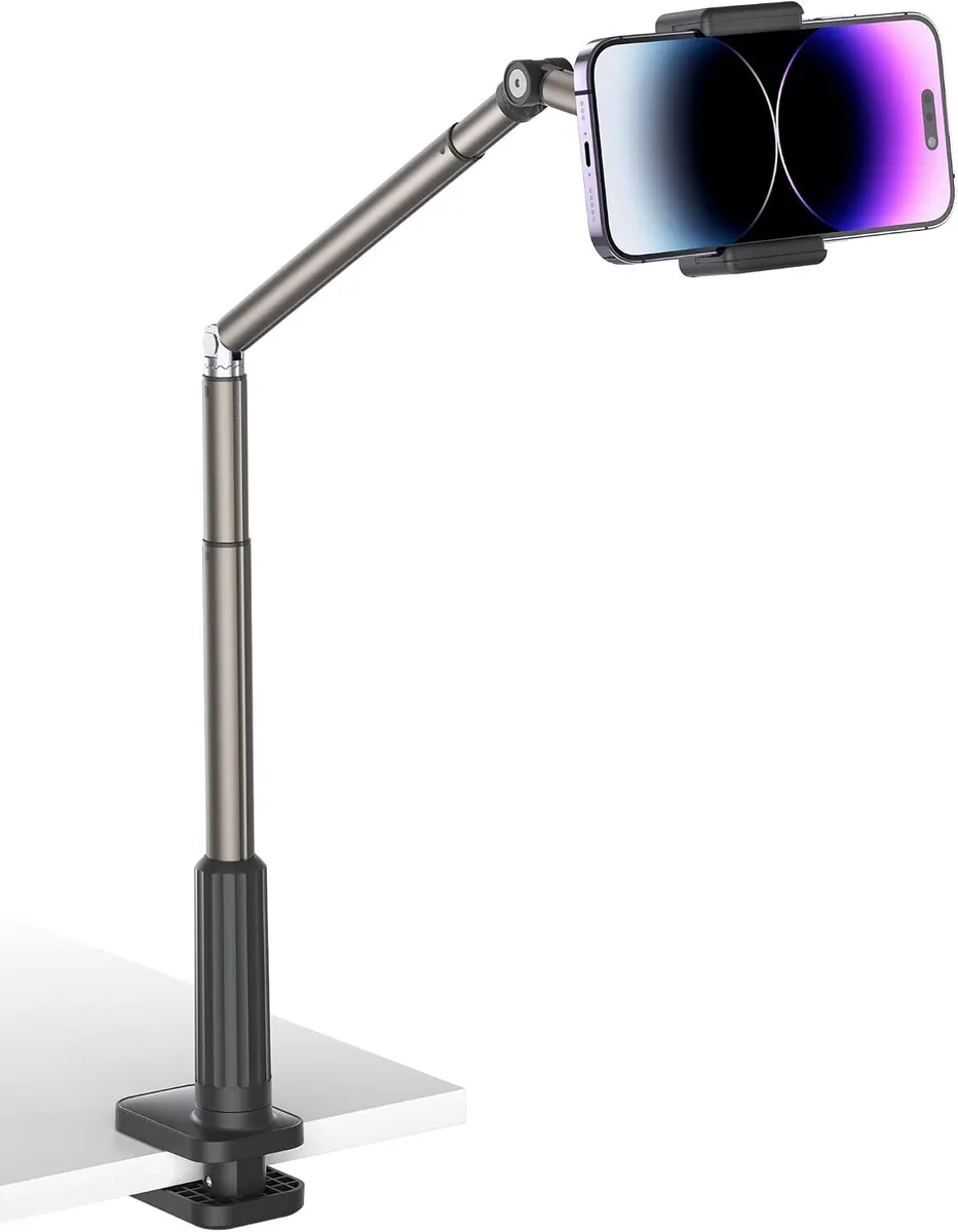 JSAUX Support de téléphone pour Bureau et lit, Support de téléphone Flexible Universel à 360° avec Pince de…