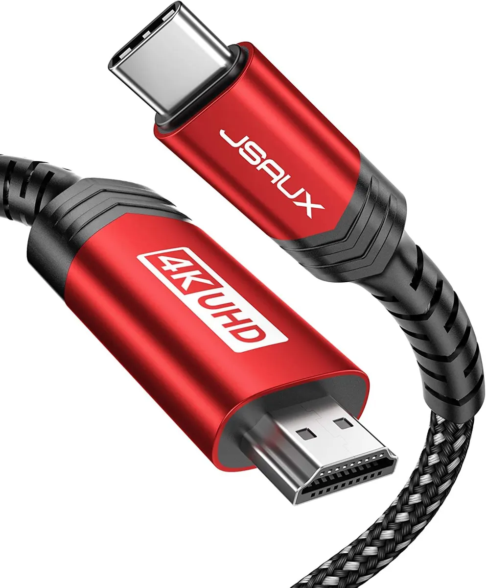 JSAUX Câble USB C vers HDMI 3M [4K@60Hz], USB Type C vers HDMI [Thunderbolt 3], compatible avec MacBook Pro…
