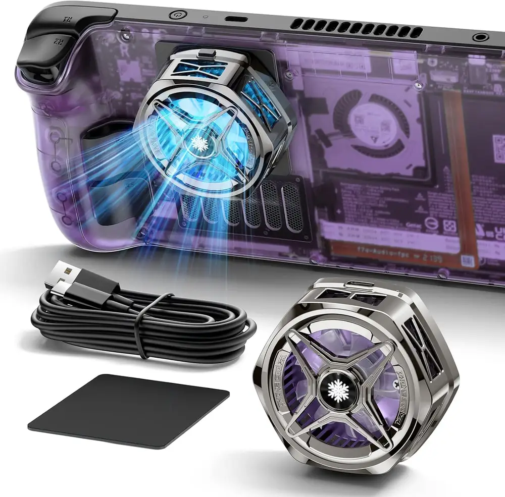 JSAUX Plaque arrière transparente [PC0106, violet] avec refroidisseur magnétique [GP0202], compatible avec…