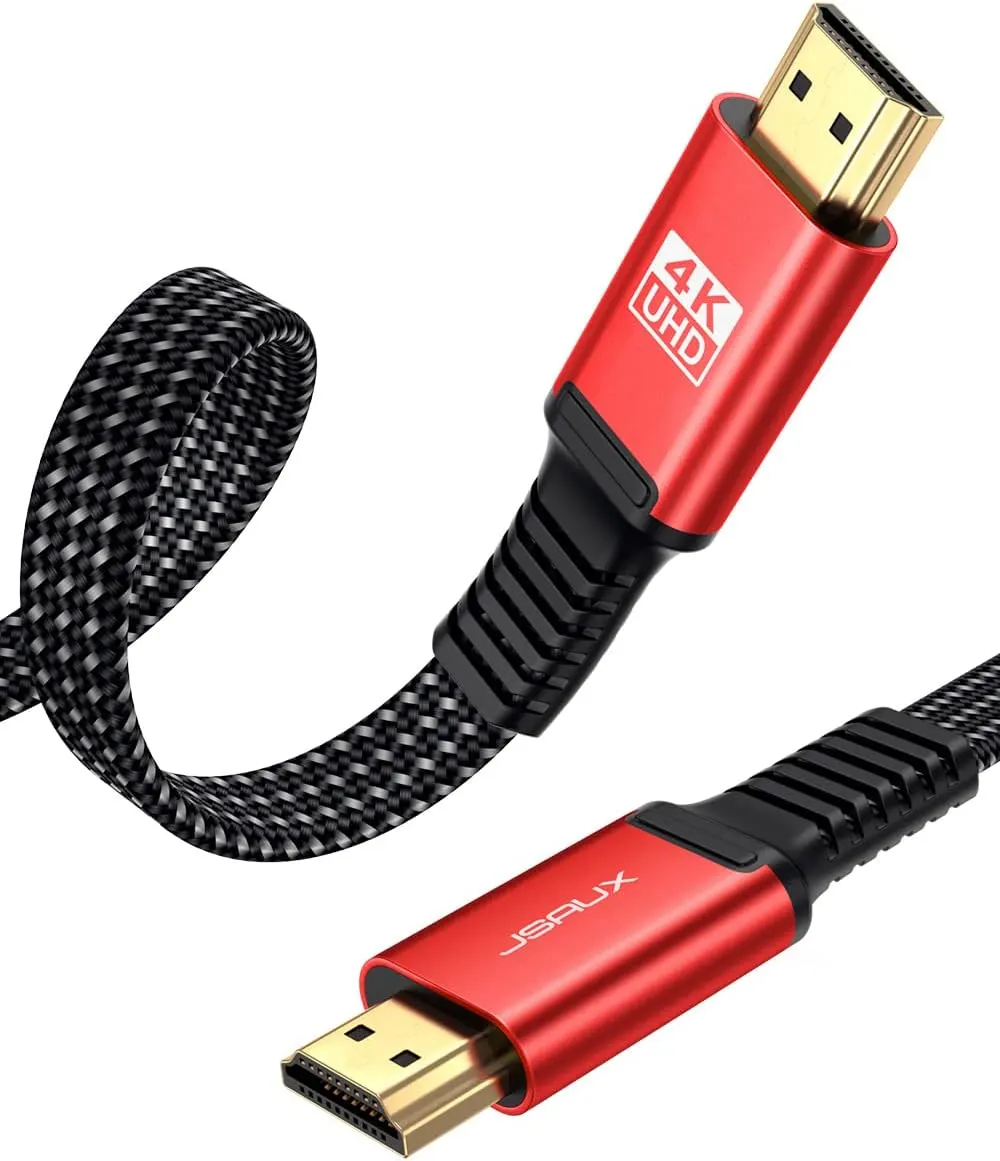JSAUX Câble HDMI 4K 7,5 m [4K@60 Hz, HDMI 2.0], Câble plat 2.0 haute vitesse, nylon tressé, prise en charge…