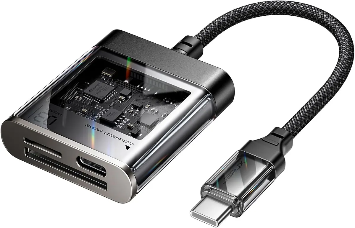 JSAUX Lecteur de carte SD USB 3.0 Type C 3 en 1 avec port de charge USB C, compatible avec iPhone 15/15…