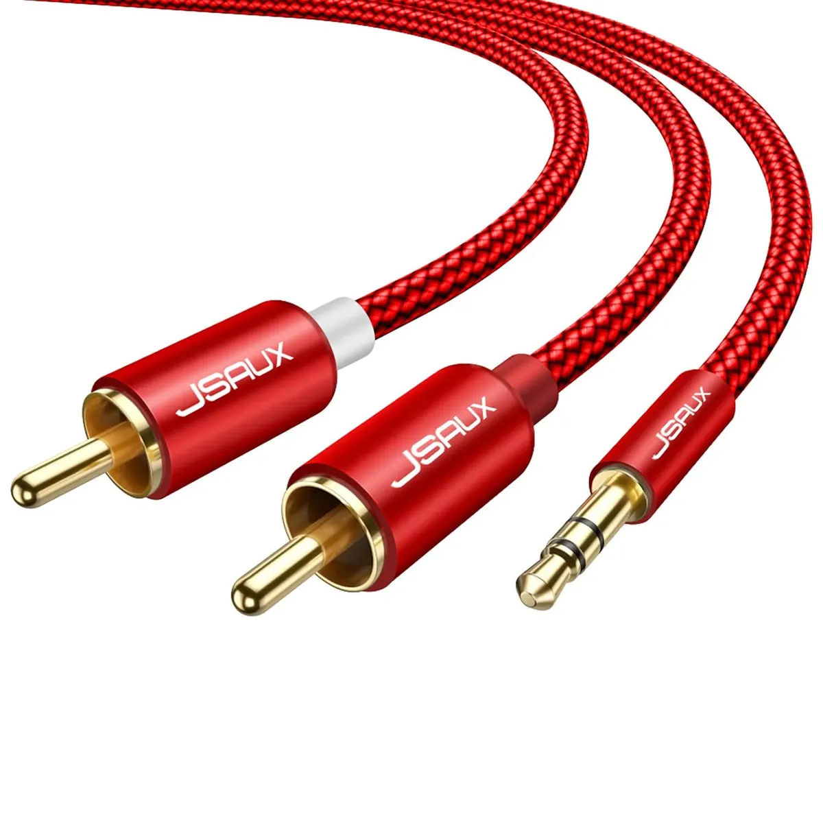 JSAUX Câble Cinch Jack Audio 3.5mm Mâle vers 2 RCA Mâle Câble RCA Jack Stéréo Compatible avec TV PC…