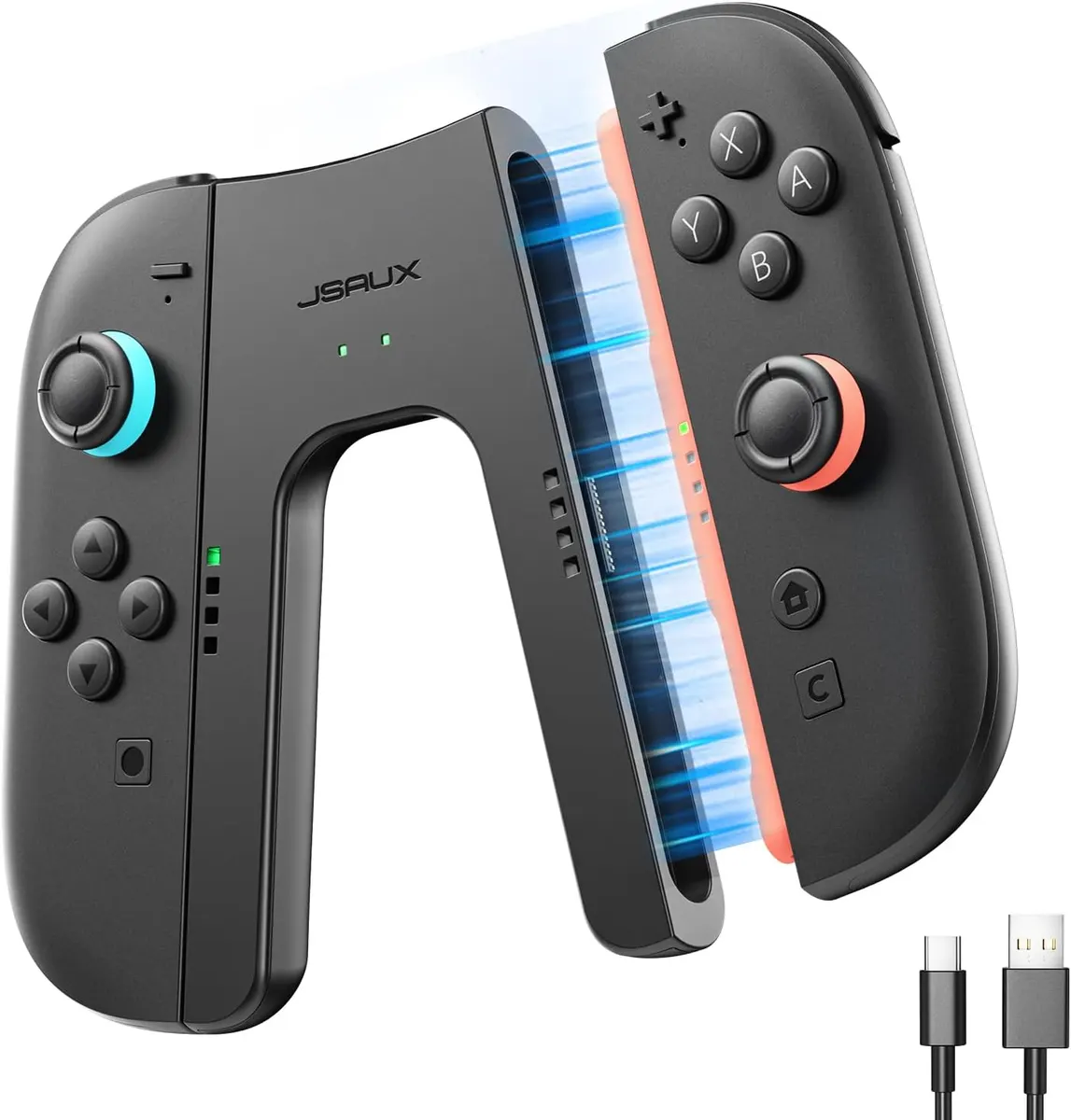 JSAUX Poignée de Chargement pour Switch 2, Manette Magnétique Compatible avec Les JoyCon de Switch 2, Jouez…