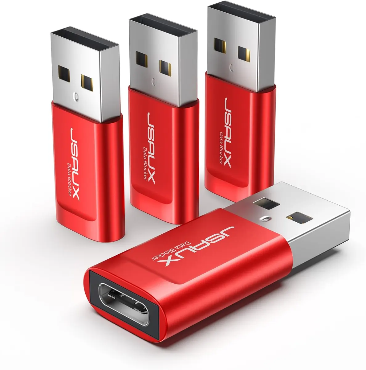 JSAUX Bloqueurs de Données USB C [Lot de 4] Preservatif USB C pour Le Chargement Uniquement, Contre Les…
